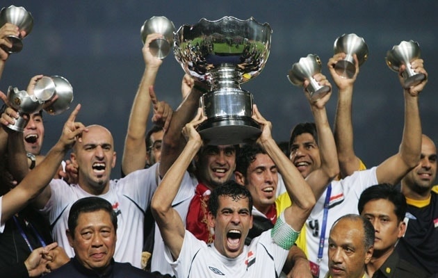 Iraq national team celebrate winning the Asian Cup in 2007