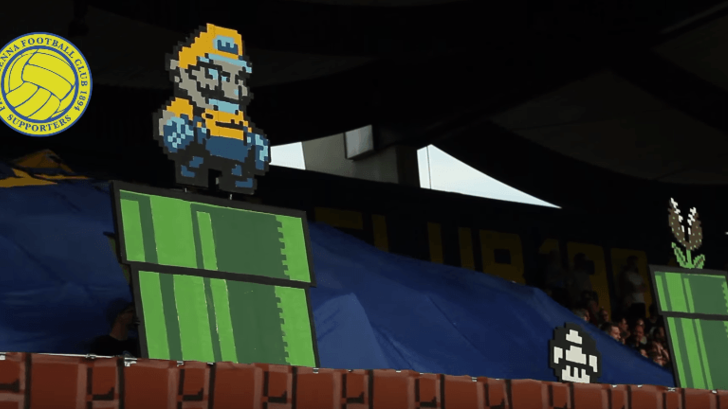 Austrian fans come up with Super Mario Inspired Tifo Show