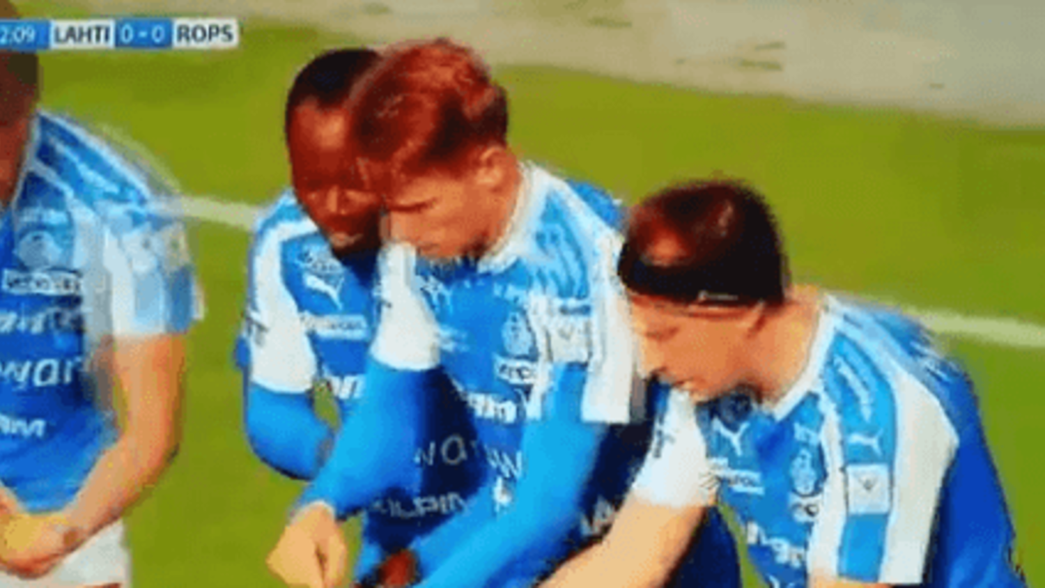 Finnish team celebrate goal with Pokemon Go celebration