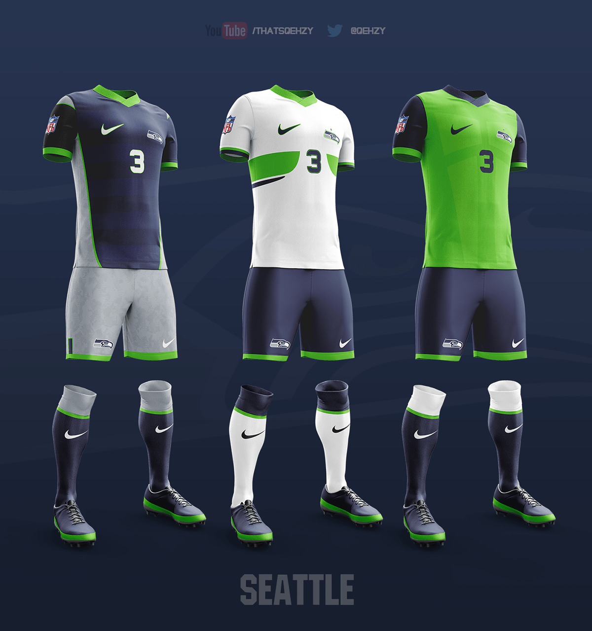 Seahawks kits re-imagined as soccer jerseys : r/Seahawks