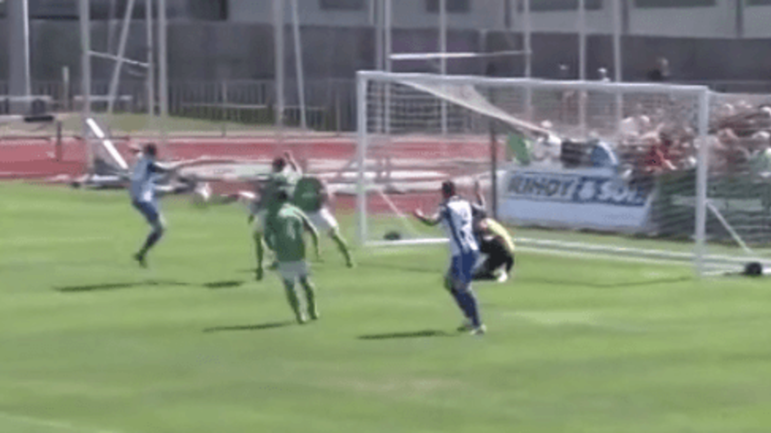 Incredible wind assisted goal scored in FA Cup by Thamesmead FC