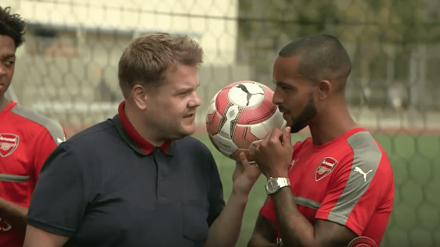 Arsenal Stars In Hilarious James Corden Training