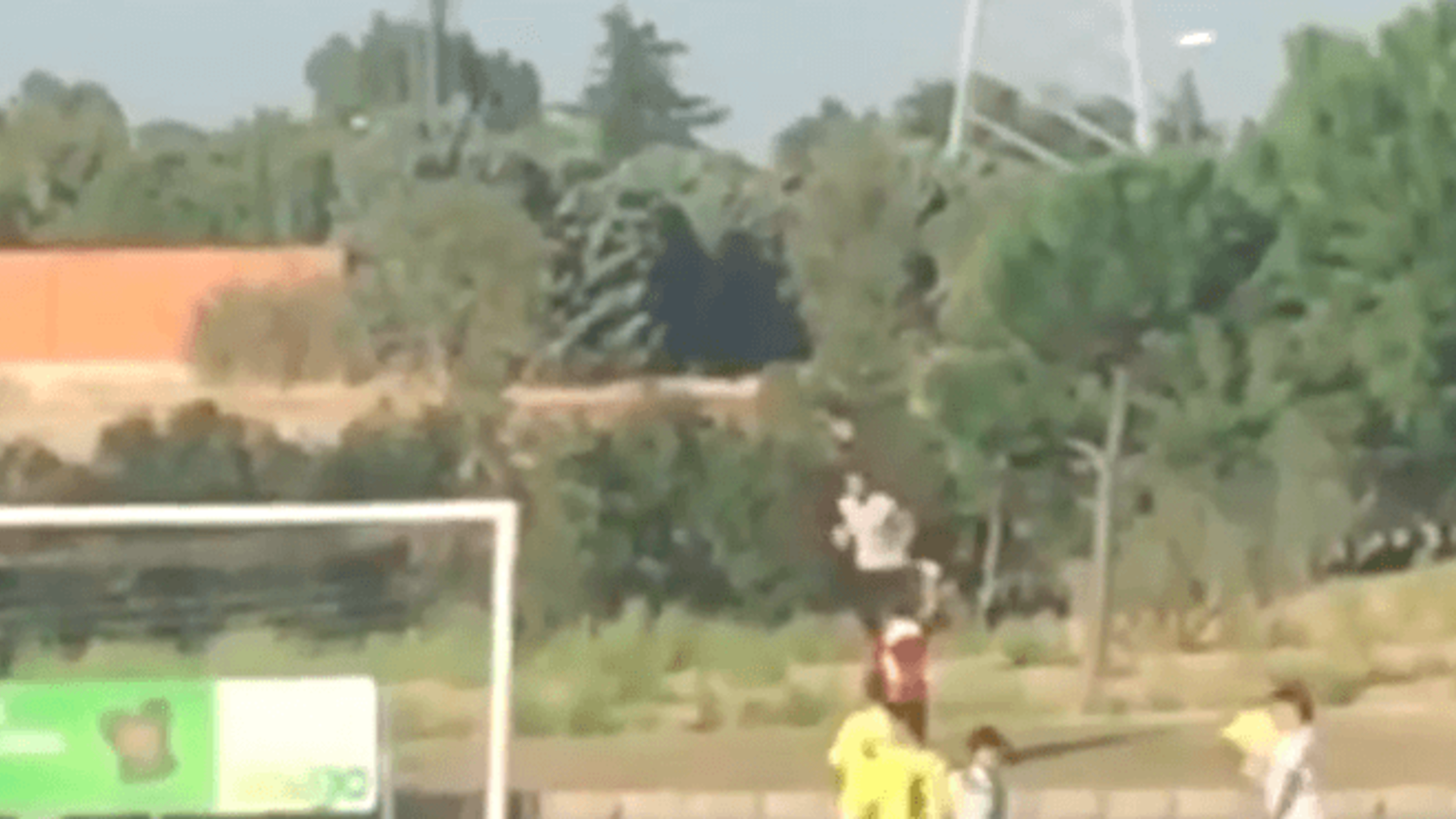 Cristiano Ronaldo plays ballboy at son's football game