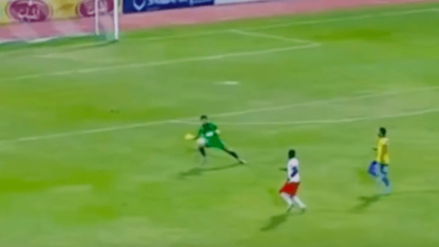 Egyptian goalkeeper saves shot from far outside box and gets away with it