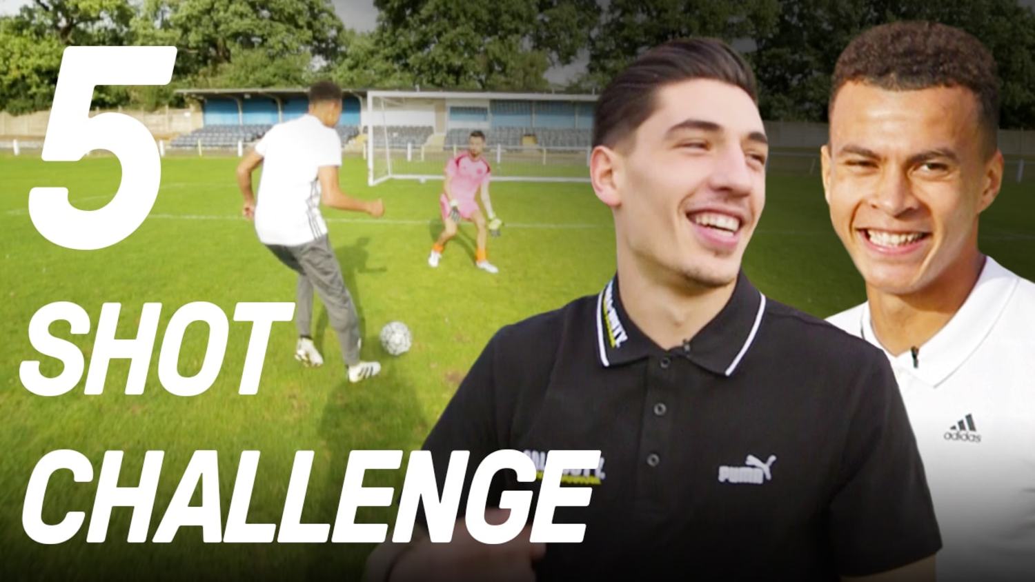 Dele Alli vs Hector Bellerin in the 5 Shot Challenge!
