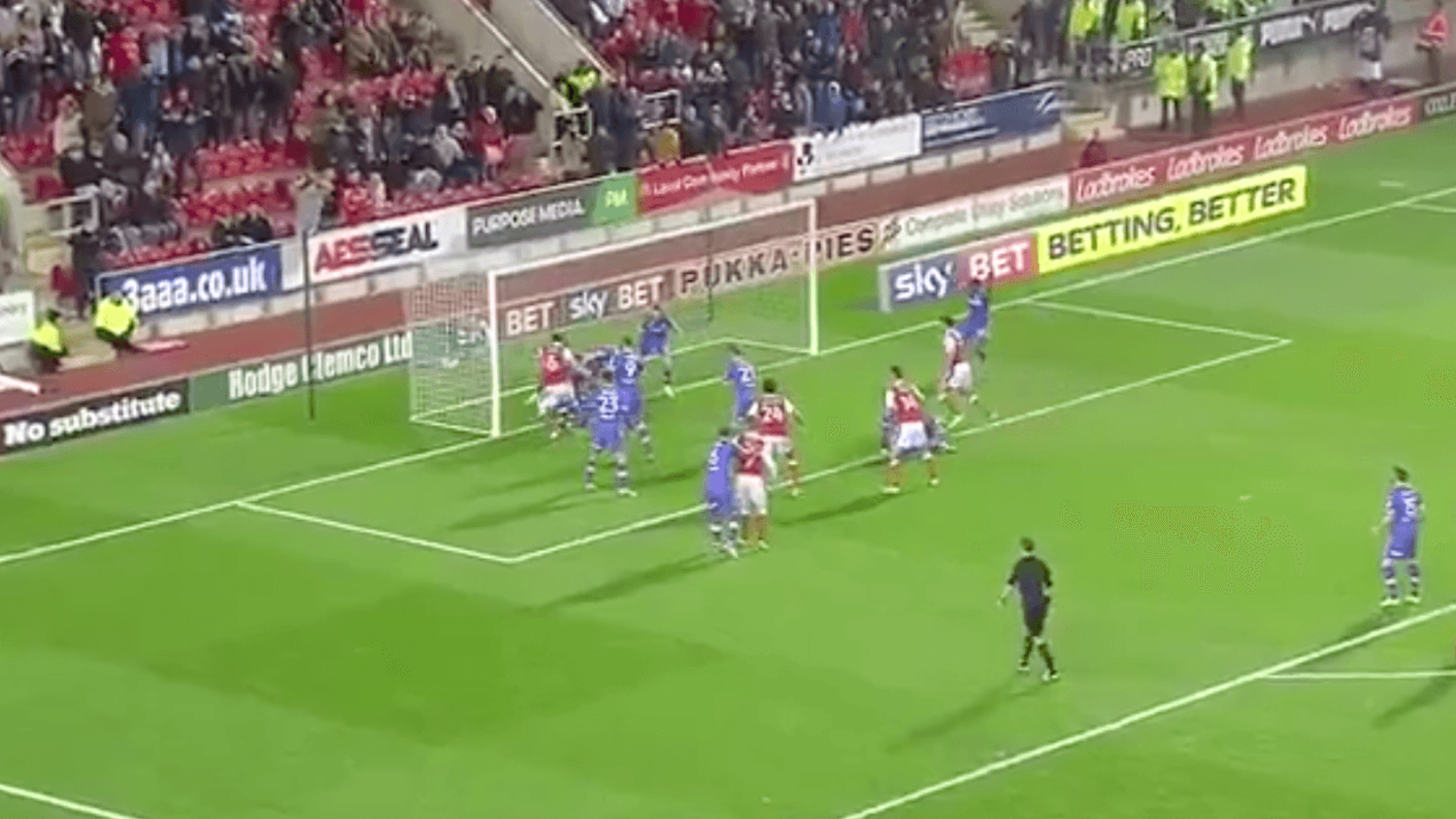 Rotherham United fail to score in incredible goalmouth scramble