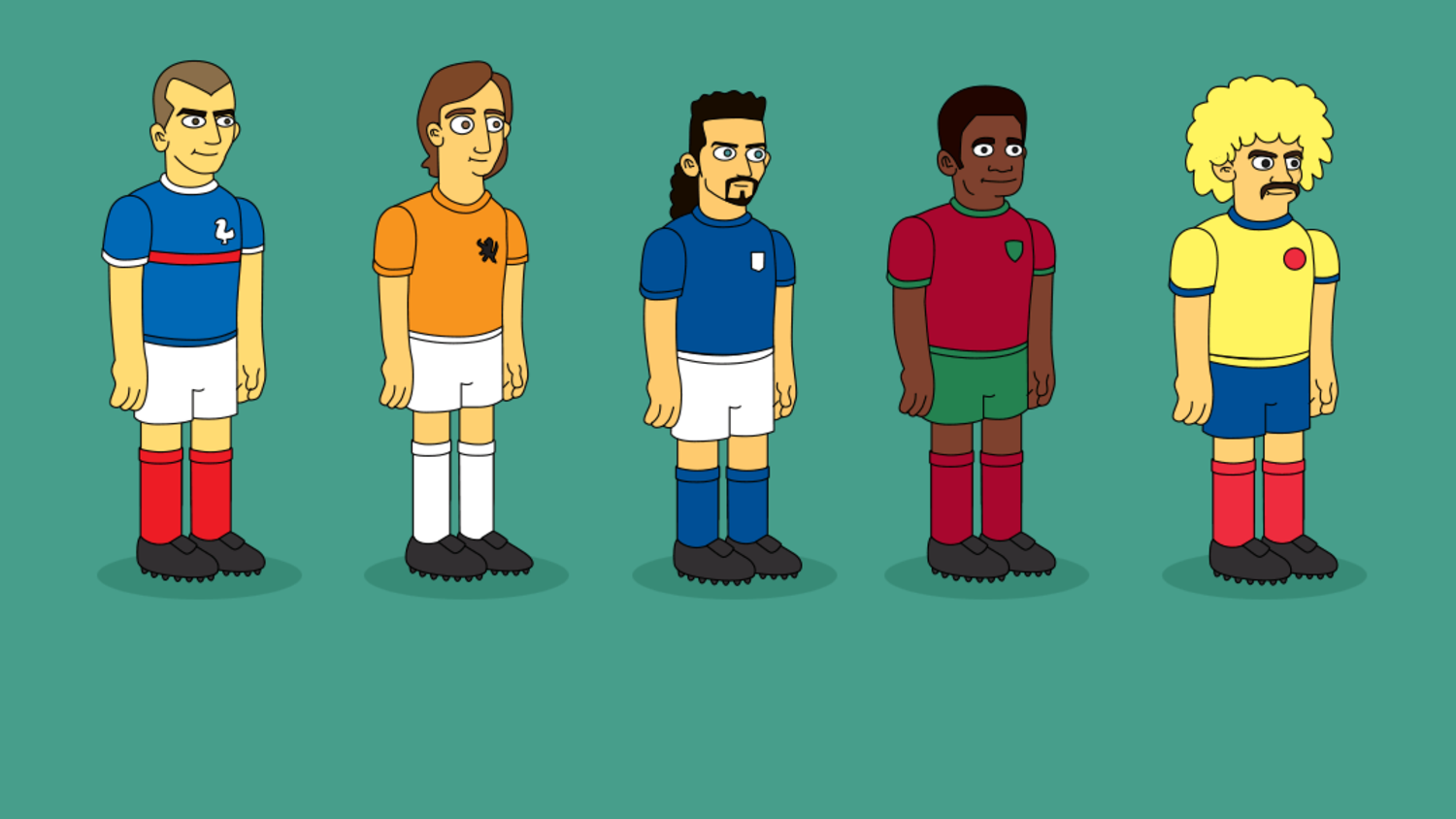 Football stars & legends as Simpsons Characters
