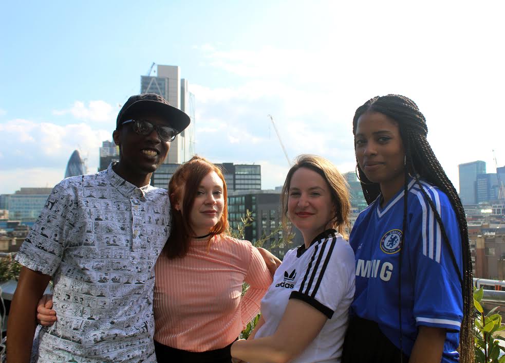 L to R: Rickardo Mattocks-Maxwell (Fashion); Manda Wilks (Events); Sian Rowe (Features); Felicia Pennant (Founder and Editor-in-Chief)