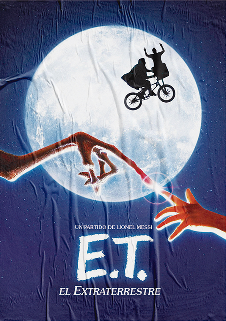 'E.T. the Extra-Terrestrial'. Starring Lionel Messi.