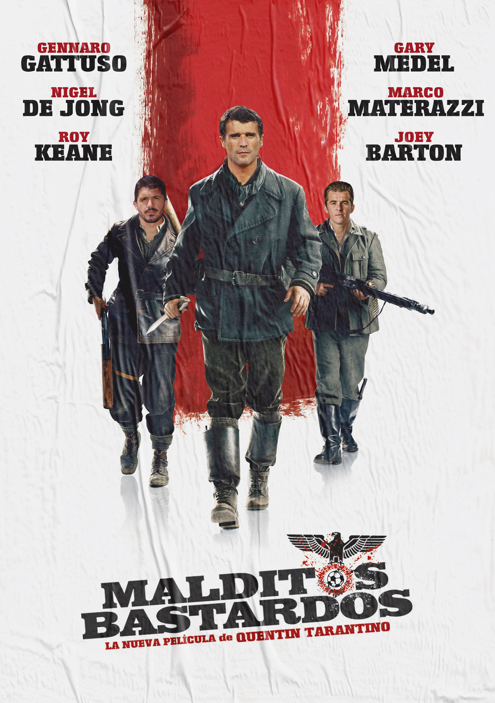 'Inglourious Basterds'. Starring Roy Keane, Genaro Gattuso, Nigel De Jong, Gary Medel, Marco Meterazzi and Joey Barton.
